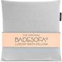 BADESOFA Luxury Bath Pillow M - Lusciously Soft & Comfortable Tub Pillow for Bathtub - Washable & Quick-Drying Bath Back Pillow - Non-Slip Full Body Tub Pillow - Luxury Spa Cushion in Grey