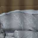 Bedsure Queen Comforter Set - Grey Bed Set, 3 Pieces Cute Floral Bedding, 1 Soft Reversible Botanical Flowers Comforter and 2 Pillow Shams (04 - Grey)