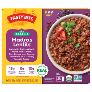 Tasty Bite Organic Madras Lentils, 10 oz, 6-count, EXP: MAY 31, 2027