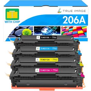 206A Toner Cartridges 4 Pack: M283fdw 206X Set Compatible Replacement for HP 206A 206X Color Laserjet Pro MFP M283fdw M283cdw M255dw M282 M283 M255 Printer High Yield Ink (Black Cyan Yellow Magenta)