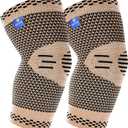 ABYON Medical Grade Elbow Compression Sleeve (2pack) Elbow Brace for Tendonitis and Tennis Elbow,Arthritis,Golf Elbow,Breathable and Supportive Elbow Brace Relief Elbow Pain for Men and Women (Large, Brown)