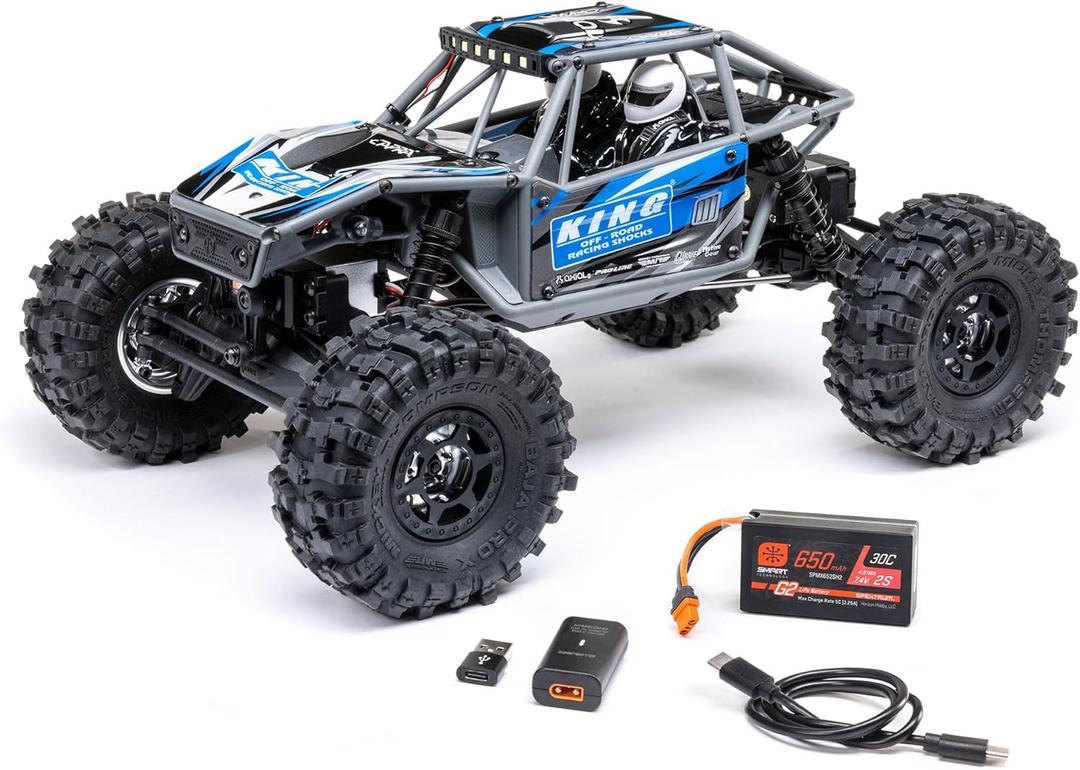 Axial RC Truck UTB18 Capra 4WS 1/18th 4x4 RTR (Comes with Everything Needed to Run), Blue, AXI-1750T1