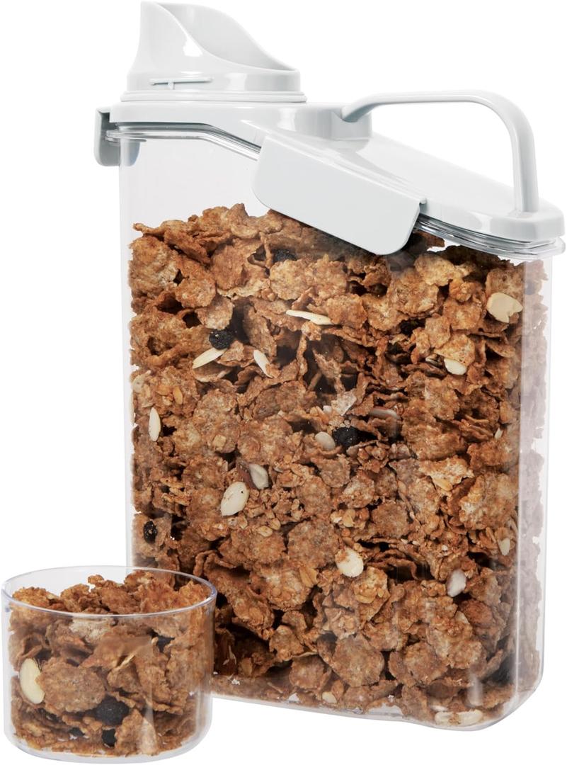 Oggi Easi Pour Airtight Food Storage Containers - Cereal Containers Storage, Rice Dispenser, Cereal Dispenser, Snack Storage Containers, Pasta Containers Storage, Containers with Lids - 80oz / 2.4lt