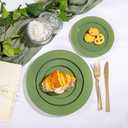 200 Pcs Green Plastic Plates, St. Patrick's Day Disposable Plates Include 100 Dinner Plate 10 & 100 Dessert Plate 7 Perfect for St Patrick's Day Party