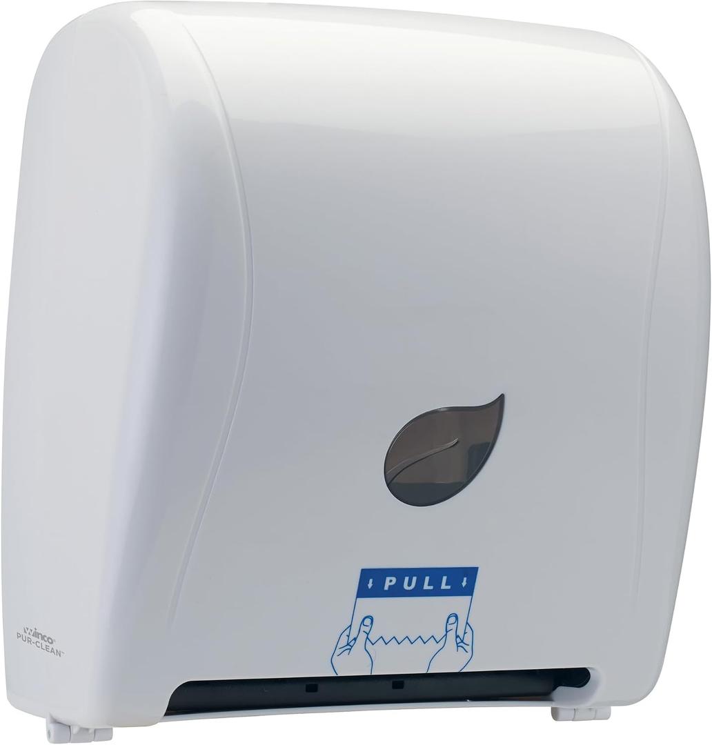 Winco TDAC-8W Commercial Wall Mount Paper Towel Dispenser, Auto-Cut 9" Sheets, White