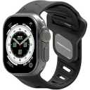 Aulumu A02 Sports Watch Band | Fluoroelastomer | for Apple Watch 42/44/45/46/49 mm | Fashions Waterproof Strap - Black