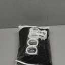 Black Fabric Shower Curtain - Waffle Textured Heavy Duty Cloth Curtains for Bathroom, 256GSM Hotel Spa Luxury Weighted Polyester Bath Curtain Set with 12 Plastic Hooks (72Wx72H, Black)