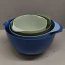 BoxedHome Classic Mixing Bowl Set, BPA Free Plastic, Microwave and Dishwasher Safe, 4.5 quarts (Sapphire) (Mixed Blue)