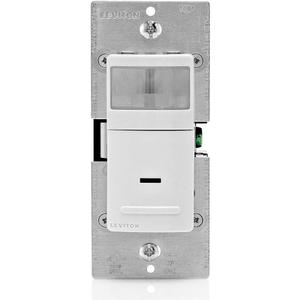 Leviton IPV051LZ Decora Vacancy Motion Sensor InWall Switch, ManualOn, 5A, Single Pole, White/Ivory/Light Almond