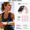 Smart Watches for Women,1.85" HD Display Compatible iPhone/Android (Answer/Make Calls),110+ Sport Modes Fitness Tracker with Heart Rate/Sleep/Sp02 Monitor,200+watch Face IP68 Waterproof (Pink, 1.85)