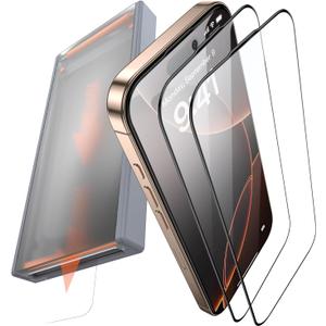 3 Pack for iPhone 16 Pro Max Tempered Glass Screen Protector, Dust Free CABIN, Auto Positioning, Bubble Free, High Definition, Easy Installation,9H+ Hardness