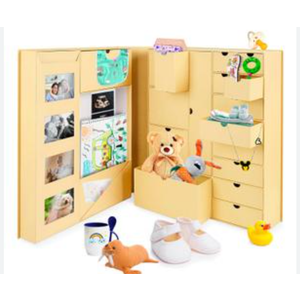 Baby Keepsake Box - Baby Memory Box - Baby Boy Girl Keepsake Box Tins Memory Box Pregnancy Baby Bubbs Storage Box Baby First Year Box Library Baby All-in-One Organizer