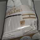 Blackout Pinch Pleated Pure White 92 Inch Long Curtains for Dining Room 2 Panels Set, Memory Trained Two Layer Natural Linen Textured Windows Curtain Thermal Sound Dampening Drapes with Hooks & Rings