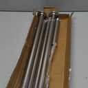 AmazerBath Nickel Spring Tension Shower Curtain Rod 31-75 Inches, 1 Inch Diameter Heavy Duty Tension Rod Rust Proof Bathroom Curtain Rod, Adjustable No Drill Easy Segmented Installation