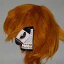 Benehair Short Cosplay Wigs Unisex Short Spiky Layered Anime Cosplay Wigs Fluffy Fashion Dark Orange Cosplayer Wig for Men Women Cosplayer Synthetic Straight Wig for Halloween Party