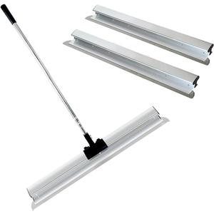 Skimming Blade Set,40"+40''Aluminum Skimming Blade + 34"-81" Extension Handle,0.37mm Stainless Steel Knife, Smoothing Drywall Knife,Blade Knockdown Spatula for Gyprock/Drywall/Plaster Walls