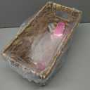 Gift Baskets Empty to Fill, Woven Storage Basket for Baby Shower, Empty Gift Basket with Gift Bag & Ribbon, Nursery Organizer Bin, Natural Color (1-Pack)