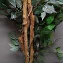 4ft Artificial Ficus Tree with Natural Wood Trunk, Silk Fake Ficus Tree in Plastic Nursery Pot, Faux Plant for Office Home, Indoor Outdoor Decor, 1 Pack