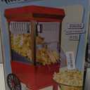 Nostalgia Vintage Hot-Air Popcorn Maker Machine - Makes Up to 12 Cups - Oil-Free - Healthier Popcorn - Classic Stand-Up Cart With Wheels - Includes Kernel Measuring Cup - Red