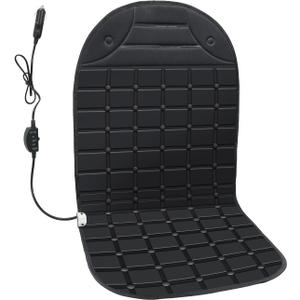 BRIGHTDECK Seat Cushion Winter Potable Seat Cover with Adjustanle Buckle for Full Back and Seat (Black)