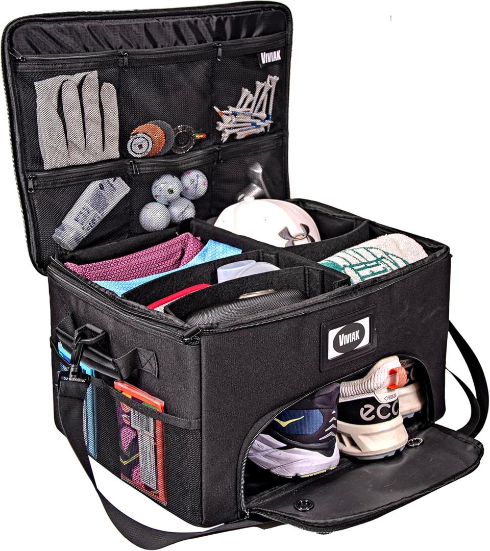 Trunk Organizer | Storage | Travel Bag for Car SUV Golf, Pickleball, Supplies and Accessories | Collapsible | Water Resistant | Portable | Organizer for Shoes, Clothes, Tools, Equipment, Etc.