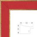 Suede 18x24 Frame - Single Frame, Elegant Red 18 x 24 Poster Frame, 18x24 Picture Frame for Artwork, Puzzles, Photos, and Movie Posters
