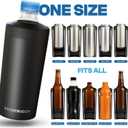 Universal Buddy XL Can Cooler by Frost Buddy - Fits 12-ounce, 16-ounce, 20-ounce, and 24-ounce Cans and Bottles - Keep Your Drinks Refreshingly Chilled for over 12 hours. (Black)