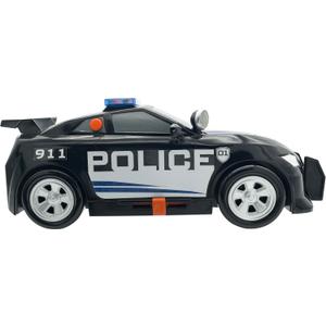 Mighty Fleet Power Movers 15 Interactive Police Car Toy Motion Drive Motorized Action, Flashing Lights & Siren, Working Spotlight, Batteries Included, Kids Ages 3 +