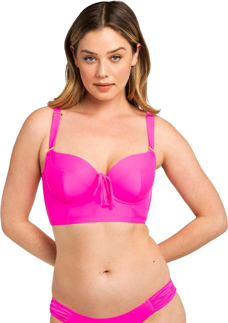 Smart & Sexy Women's Swimwear Underwire Bikini Top  Lightly Lined for Comfort and Shape (42D)