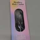 Lanzhire No Heat Overnight Curling Headband for Long and Short Hair - Thin Heatless Curlers to Sleep In (Black)