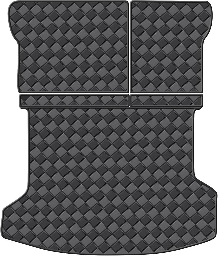 Cargo Mat & Backrest Mats for 2022-2024 2025 Genesis GV70 Accessories, All Weather Waterproof Rear Cargo Liner Rear Trunk Liner Back Seat Cover Protector
