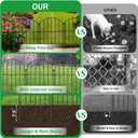 20 Pack Decorative Garden Fence Panels, 17in(H) x 21ft(L), Rustproof Metal No Dig Fence, Animal Barrier for Dogs & Rabbits, Anti Digging Fencing for Flower Bed Edging, Yard, Patio & Outdoor
