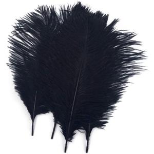 Shekyeon Black 10-12inch 25-30cm Ostrich Feather Home Decoration DIY Craft Pack of 10 Shekyeon Black 10-12inch 25-30cm Ostrich Feather Home Decoration DIY Craft Pack of 10
