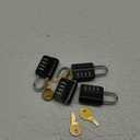 KeeKit Combination Lock, Resettable 4 Digit Combination Padlock with Keys, Waterproof Gate Lock for Locker, Fence, Case, Gym, School and Employee Locker, Toolbox  4 Pack, Black