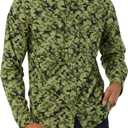 Amazon Essentials Men's Slim-Fit Long-Sleeve Two-Pocket Utility Shirt (Green, M)