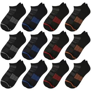 Comfoex 12 Pairs Boys Running Ankle Socks For Kids 4-7 Years Old Low Cut Athletic Breathable Cotton Socks, 12 Pairs, 4-7 Years