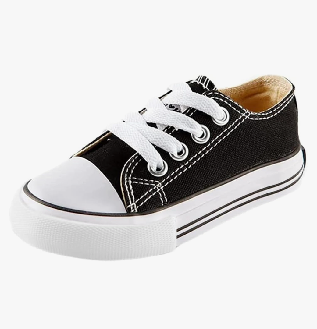 Mvlsoct Boys and Girl Low Top Canvas Kids Lace up Sneakers , 31