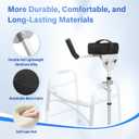 1 pcs Walker Platform Attachment with Adjustable Padded Cuff - Walker Platform Accessory to Preventing The Bracket from Sliding Down - U-Shaped Clamp Design Compatible with Most Walkers on The Market