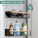 POLRAI 4 Pack Magnetic Shelves for Washing Machine Magnetic Shelf for Fridge Powerful Magnetic Shelves and Magnetic Hook for Laundry Room Kitchen Bathroom Organization