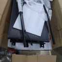 Hydraulic Lift Cart, 28.5" Height Double Scissor Table with 4 Wheels & Non-Slip Pad, Material Handling Platform (Black-330lbs-Single)