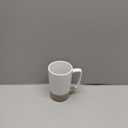 16 OZ Large Coffee Mug, Two Color Combination Big Ceramic Tea Cup with Square Handle with Black Speckled for Men Women Restaurant Home Office Hot Drinks, White