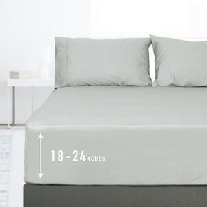 sunflower Extra Deep Pocket California King Sheet Sets Fits 18"-24" in Deep Mattress -100% Cotton Calking Sheet Set, Silver Gray Hotel Luxury Soft Breathable Sheet Sets for Calking Bed Deep Pocket