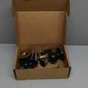 Amazon Basics Exterior Door Knob With Key Lock and Deadbolt, Coastal, Matte Black