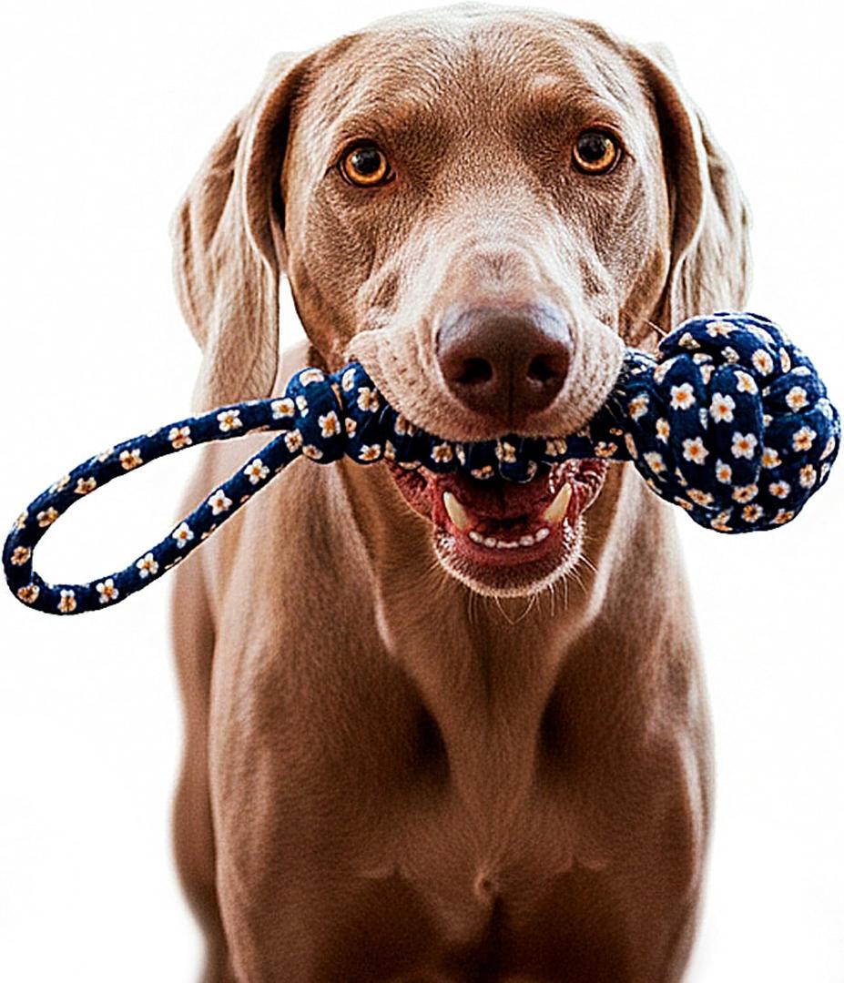My Pet & Me - Durable Knotted Rope Dog Toy (13 Inch) - Playful Chew Toy for Puppies & Active Dogs - Great for Tug of War, Teething, and Interactive Play - Ideal for Indoor & Outdoor Fun