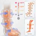 Air Compression Leg Massager with Heat : Foot and Calf Massager for Circulation and Pain Relief - 9 Intensity, 4 Modes, 3 Heating, Vibration, for Sitting/Standing Jobs & Home Use