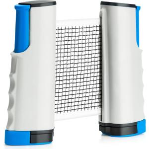 Retractable Ping Pong Net, Upgrade Table Tennis Net Stands Upright Without Sagging, Ping Pong Net for Any Table, Easy to Use and Portable, Play Indoors & Outdoors, Ping Pong Table Net