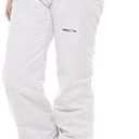 SkiGear Women's Insulated Snow Pants (White, XL)