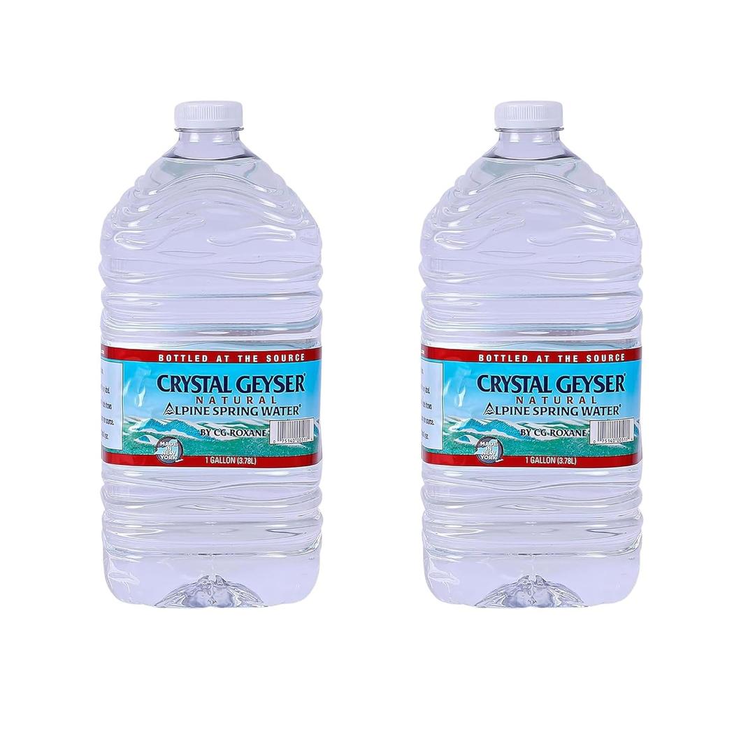 Crystal Geyser Natural Alpine Spring Water, 1 Gallon (2 pack), PRIME 1 day delivery via "See All Buying Options"