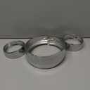 NTHREEAUTO Chrome Motorcycle Lights Frenched Ring Kit Compatible with Harley, 7" Headlight Trim Ring Decorate Visor + 4 1/2" Fog Light Trim Ring Decorate Visor(Chrome)