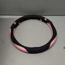 Cxtiy Steering Wheel Cover for Women Leather Universal Steering Wheel Covers for Car 15 inch (Pink)